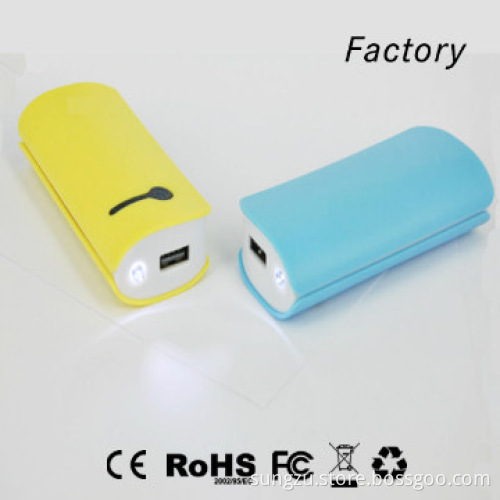 5200mah Customized mobile power bank charger with led torch power bank